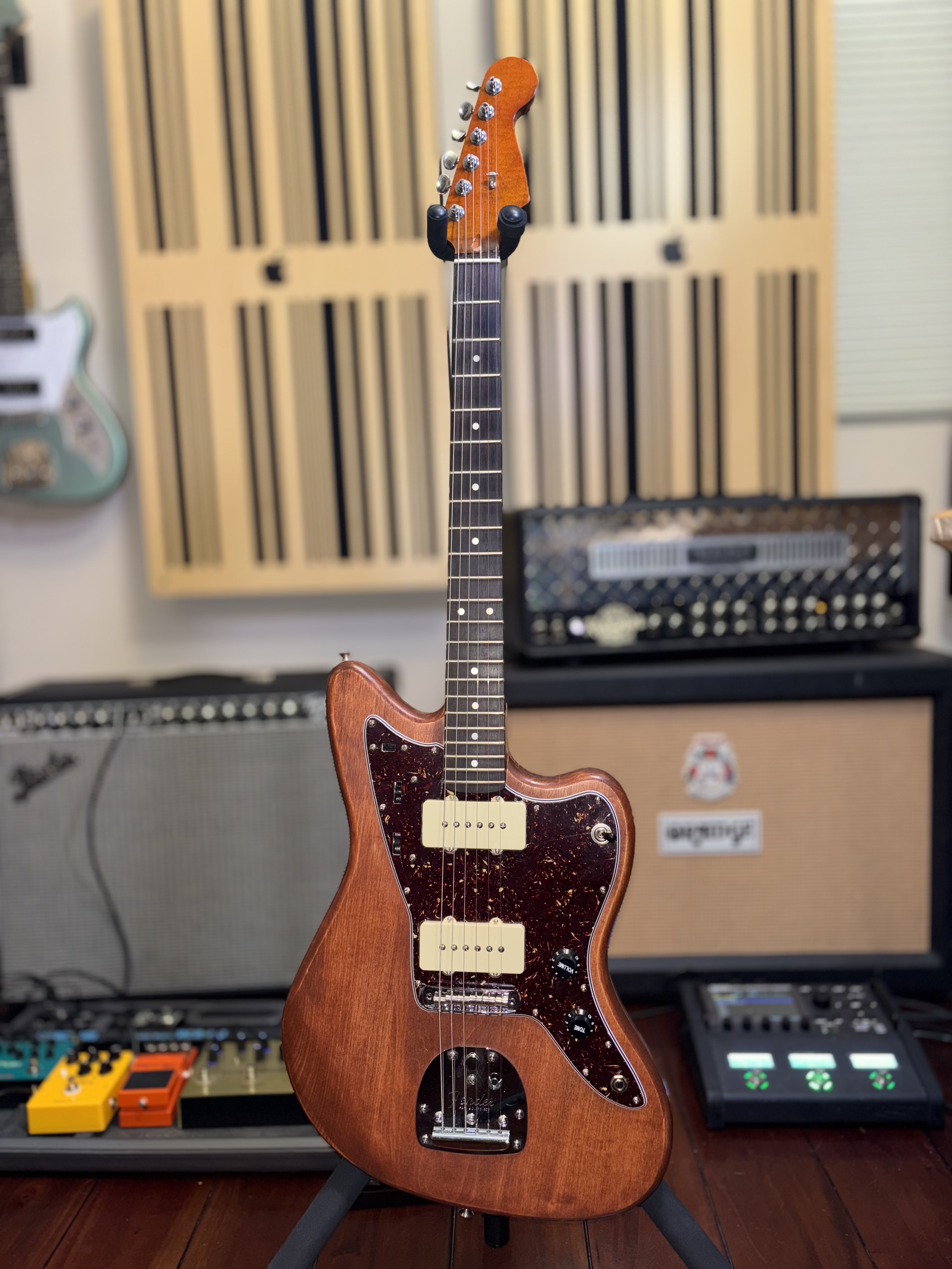 Stained Jazzmaster-Style Guitar